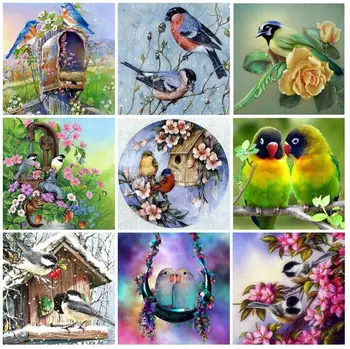 5d Animale Diamant Pictura Păsări de Crescătorie Mozaic de Arta Broderii de Pietre Egal Imagine Puzzle Jucarii Copil Cadouri Decor de Perete de Dimensiuni Mici