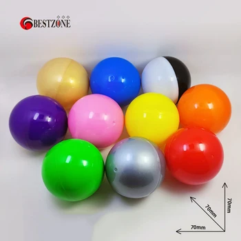 5Pcs/Lot 70MM Colorate Mari de Plastic PP Gol Surpriză Balla Jucărie Capsule Rotunde Mingi de Jucărie Pentru automatul Sau Copii Cadou