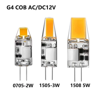 5w led g4 lampa lampada g4 led cob AC DC 12v lumina nu flicker înlocui 360 Fascicul de Unghiul Candelabru cu Halogen bec led g4 5pcs