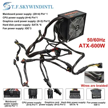 600W ATX sursa de Alimentare de Comutare 500W ATX negru pictura PC-ul de alimentare de Înaltă Calitate de pe Calculator/Desktop/PC Power Supply ATX