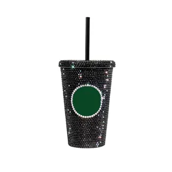 650ml portabil de protecție a mediului ceasca personalizate stras apă sticlă acrilică diamant de călătorie ceașcă de cafea băutură cadou cana