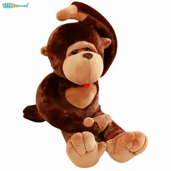 80-110cm Moale Animal de Pluș Păpuși Maimuță de Pluș Jucarii copii Playmate Cadou de ziua de nastere 100% Bumbac