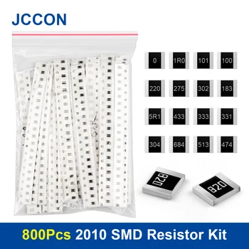 800Pcs 2010 SMD Rezistor Asortate Kit 10R-910K 80Values x 10buc=800Pcs Eșantion Kit Chip Rezistor Fix DIY