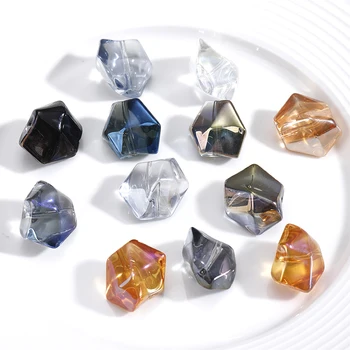 8pcs culoare tăiate neregulat în formă de cristal de sticlă gaură margele DIY de mână brățară de bijuterii accesorii de par margele vrac