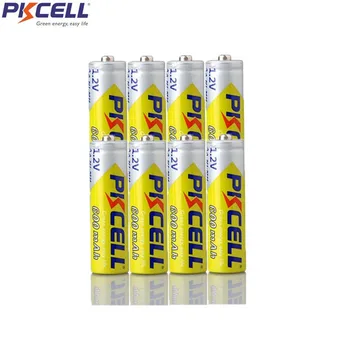 8Pcs PKCELL AA Baterie Reîncărcabilă NIMH 1.2 V Acumulator 600mah Capacitatea Reală De Jucărie