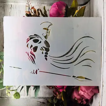 A4 29*21cm Vechi Blindate Cavaler DIY Stratificare Sabloane Pictura pe Perete Album de Colorat Relief Album Decorative Șablon