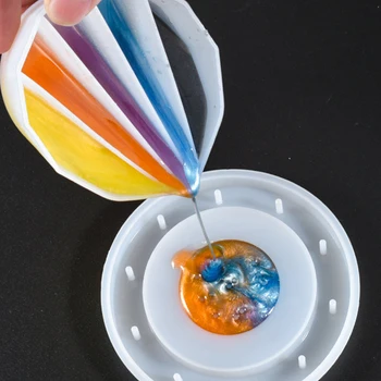 AB Silicon Split Cupe Pentru Vopsea de Turnare de Rășină Instrumente de Rășină Epoxidică Pigment Pictura Lichid de Culoare Amestecare Cupe DIY Face Separator Cupa