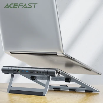 ACEFAST Laptop din Aluminiu Titularul 8-in-1 USB C HUB Docking Station 4K HDMI, USB3.1 PD LAN SD/TF Porturi Laptop Stand Pentru MacBook HP Dell