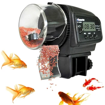 Acvariu 65mL Automată Pește Alimentator pentru Acvariu Rezervor de Pește Alimentatoare Auto cu Timer Hrana pentru animale de Companie Distribuitor Display LCD Pește Feeder