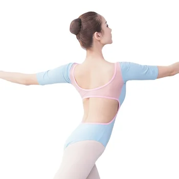 Adult Balet de Formare Rochie Îmbinat-O singură Bucată Rochie de Dans Sexy Backless Gimnastica Rochie salopeta de Formare Rochie de costume de Baie