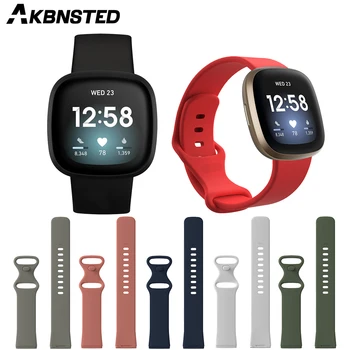 AKBNSTED Silicon Moale Sport Curea Pentru Fitbit-Versa 3 4/Sens Ceas Inteligent de Înlocuire pline de culoare Bratara Pentru Fitbit ceasuri Sens