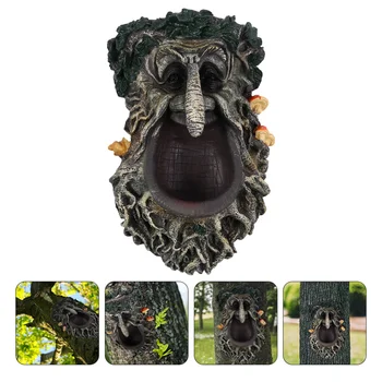 Alimentator De Pasăre Decoratiuni De Gradina Copac Căsuță Pentru Păsărele Agățat Față În Aer Liber Hugger Sculptura Capricioasă Sălbatice Curte De Artă Statui Wizard