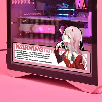 Anime Autocolante pentru PC Caz,Desene animate Decor Decalcomanii pentru Șasiu de Calculator,Computer Caz de Sticlă Decora，Ușor Detașabil, rezistent la apa