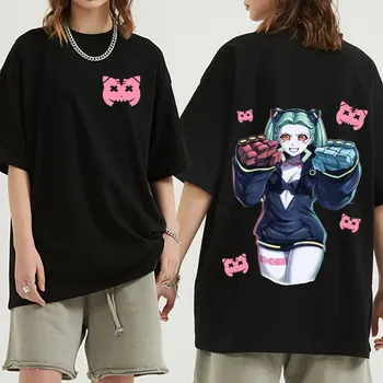 Anime Cyberpunk Edgerunners Rebecca T-shirt Graphic Bărbați Femei Mâneci Scurte tricou Supradimensionat Harajuku Streetwear Casual Tricou