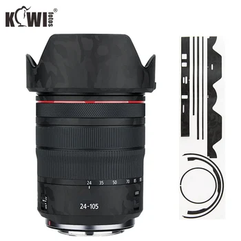 Anti-alunecare Obiectiv și Lens Hood Film de Acoperire Pentru RF Canon 24-105mm F4L is USM Lens & EW-83N Lens Hood Piele Autocolant 3M Umbra Neagră