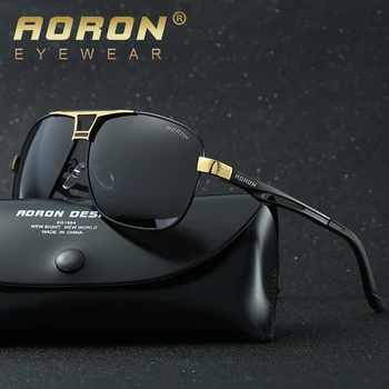 AORON ochelari de Soare Polarizati pentru Barbati ochelari de Soare UV400 Rama de Aluminiu Design de Lux Masculin ochelari de Soare Anti-Reflexie