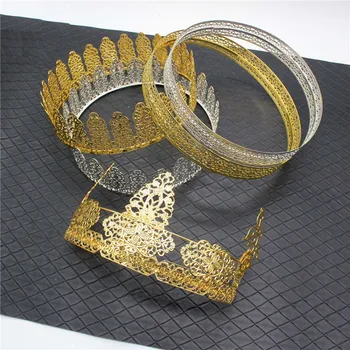 Argint, Aur Antic Stil Mireasa Phoenix Coroana Rotunda Material DIY Fier de Bandă de Bază în stil Baroc Accesorii Pentru Femei