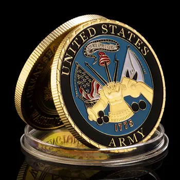 Armata Statelor unite Departamentul de Armata Suvenir de Colectie Colectie de Arta Monedă Comemorativă Placat cu Aur Militare Monede