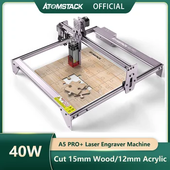 ATOMSTACK A5 Pro 40W Gravare Laser Cutter Comprimat Loc de Metal Gravura 12mm Lemn de Tăiere 100W CO₂ Efect Laser DIY Logo-ul Mărcii