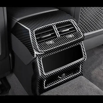 Auto Styling Spate De Evacuare A Aerului Rama Decor Acopere Garnitura Pentru Audi A6 C8 2019 Fibra De Carbon De Culoare Cutie De Depozitare Panoul De Decalcomanii