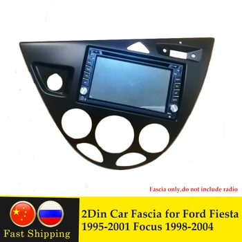 Autovehicul cu volan pe stânga Dublu Din Radio Fascia pentru Ford Fiesta 1995-2001 Focus 1998-2004 Retehnologizare Dash Kit Stereo Panou Fata DVD Cadru