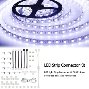 Banda de lumina Conector Kit RGB 5050 10mm Solderless Benzi cu LED-uri de conectare Rapidă Accesorii T/L în Formă de Buton Linker
