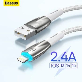 Baseus Smart Led USB La Portul Lightning 2.4 O Încărcare Rapidă Cablu de Date Licărire Serie de Cabluri Pentru iPhone14 13 12 11 Pro Max