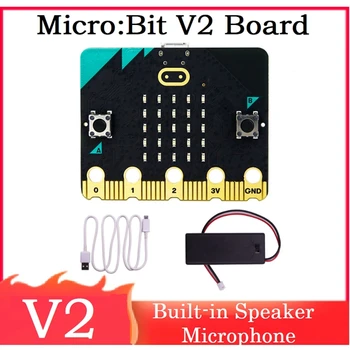 BBC Micro:Bit V2 Kit Built-In Difuzor Microfon Sensibil la Atingere Programabile Dezvoltarea Bord+Cutie Baterie Proiect DIY