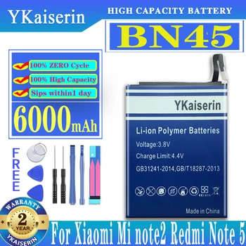 BN45 Baterie de 6000mah Pentru Xiaomi Redmi Note 5 Hongmi Note5 BN 45 de Înlocuire a Bateriei Batterij Cu Instrumente Gratuite + Track NR
