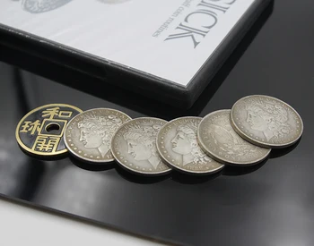 BOLNAV De Ponta Smith (Gimmick-uri Și DVD) Și 6 Monede de Monede Antice Set de Trucuri de Magie Close-Up Etapă Street Magic de Jucarii 
