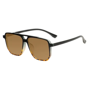 Bărbați și Femei Mari, Supradimensionate, ochelari de Soare Punte Dublă TR90 Transparent Ușor umbrele de Soare Pentru Condus Lentile cu Prescriptie