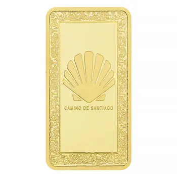 Camino De Santiago Bar de Aur Colectie Cadou 50mm Placat cu Aur de Suveniruri Monedă Monedă Comemorativă
