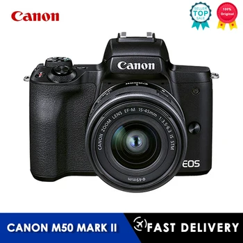 Canon EOS M50 Mark II-aparat Foto Mirrorless aparat de Fotografiat Digital Cu EF-M 15-45mm F/3.5 Obiectiv aparat Foto Compact Fotografie Profesionala