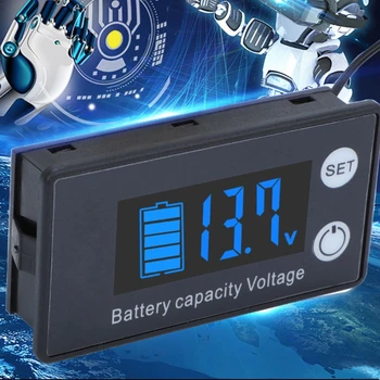 Capacitatea bateriei Indicator de Tensiune a Contorului cu Display LCD Iluminare din spate Impermeabil Monitor Indicator Voltmetru Digital Metru
