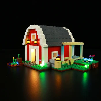 Caramida Bling LED Kit Pentru 21187 Red Barn Blocuri Set (NU se Includ în Model) Cărămizi de BRICOLAJ, Jucarii Pentru Copii
