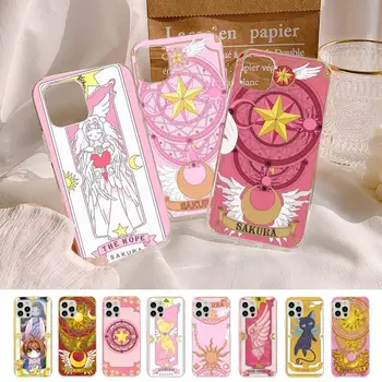 Cardcaptor Sakura baghetă Magică Luna Telefon Caz pentru iphone 13 8 7 6S Plus X 5S SE 2020 XR 11 12 mini pro XS MAX