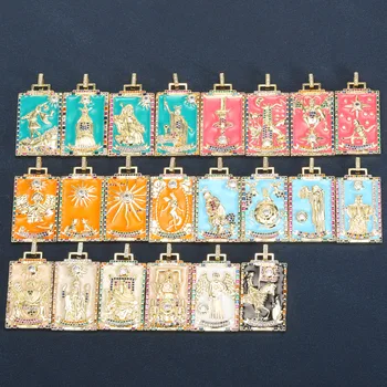 Carte de Tarot Serie Set Colier Pentru Femei de Cristal Încrustat Colorate major arcana Cravată Bijuterii Rafinat Dropshipping en-Gros