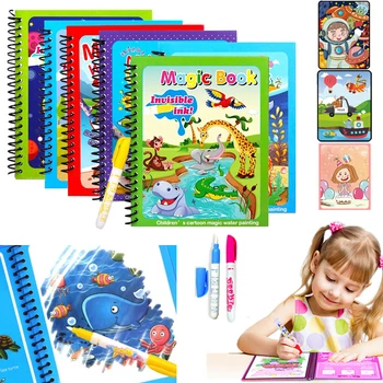 Carte Magică Apa Desen Montessori Jucării Reutilizabile Carte De Colorat Magic Apă Carte De Desen Senzoriale Educație Timpurie Jucarii