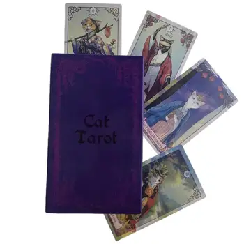 Cat Cărți De Tarot 78 De Cărți Oracole Card Engleză Tarot Petrecere De Familie Tabla De Joc Joc De Partid Punte Mistică Divinație Oracole Carduri
