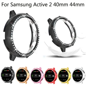 Caz de protecție Pentru Samsung Galaxy Watch 2 Active Ultra-subtire din Plastic Diamond Capac Protecție Galaxy Active 2 40/44mm