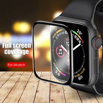 Ceas inteligent Sticla Pentru Apple Watch 4 5 44mm 40mm Clar TPU Acoperire de Protecție Mat de Film Pentru Apple Watch 2 3 42mm 38mm