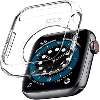 Ceas Jumătate Caz Acoperire Pentru Apple Watch 8 7 6 5 40/44/41mm Zero Silicon Moale Cazuri Pentru iWatch Seria 49 45/42/38MM Accesorii