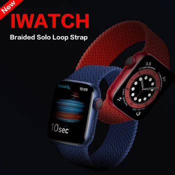 Cele mai noi Împletite Solo Bucla banda de ceas Pentru Apple Watch 1 2 34 5 6 iwatch 38mm 42mm 40mm 44mm Solicone watchbands curea