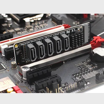 Coloană M. 2 NVME PCI-E X4 X8 X16 La SATA 5 Port Card Adaptor pentru SATA III 6GB/S M2 PCIe PH56 1U Șasiu Calculatorul server de Expansiune