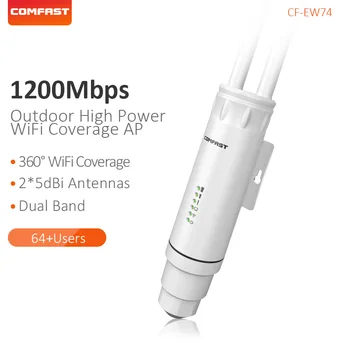 COMFAST de Mare Putere în aer liber Wireless Wifi Repeater AP 1200Mbps router wifi acoperire largă 2.4+5.8 Ghz POE Long Range Extender AP
