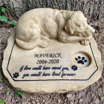 Companie personalizat Memorial Pietre Pietre de Gradina Câine Memorial Pietre cu Un Câine care Doarme Pe partea De Sus JSYS