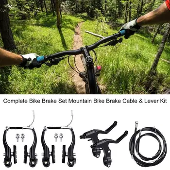 Completați Biciclete de Frână Set, Față și Spate Bicicleta MTB Frana Interioare și Exterioare Cabluri si Maneta Kit-ul Include Etriere Manete Cabluri