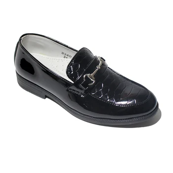 Copii Pantofi Pentru Băieți Pantofi Rochie Neagra Brevet PU Piele Mocasini 2022 Primăvara Și Toamna Aluneca Pe Catarama Băieți Sociale Shoe Talpă Moale