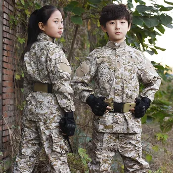 Copiii Militare Tactice De Formare Costum De Scouting Uniforme Fată Băiat Forță Specială Uniformă De Luptă Sacou Pantaloni De Camuflaj Haine