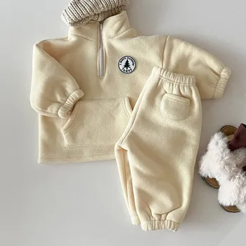 Copilul copil Pulover Costum 2022 Toamnă Iarnă Fată Sweatershirt Set de Cald baietel de Îmbrăcăminte 2 buc Haine pentru Copii Nou-născuți